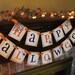 Happy Halloween Black and Orange Banner Spider Garland Great Photo Prop Sign (H2)