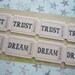 Set of 96 Adage Tickets Vintage Admittance Stubs w Words by Tim Holtz - Hope Wish Dream Trust Love Soar Giggle Story Play Live Bliss & Adore
