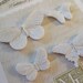 Shabby Chic White Resin Butterflies Set of Applique Vintage Style Embellishments by Melissa Frances