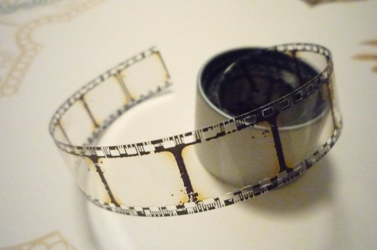 Film Strip Ribbon 3 Yards of Vintage Distressed Acetate Trim