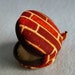 macaron shape brick wall pattern tiny coin pouch