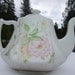 Vintage Teapot James Kent Old Foley Staffordshire England Pink Yellow Floral on White