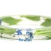 Flower Bracelet- Flower Jewelry- Blue Bracelet- Green Bracelet-Resin Bangle- Jewelry made with Real Flowers-Forget me not Flowers