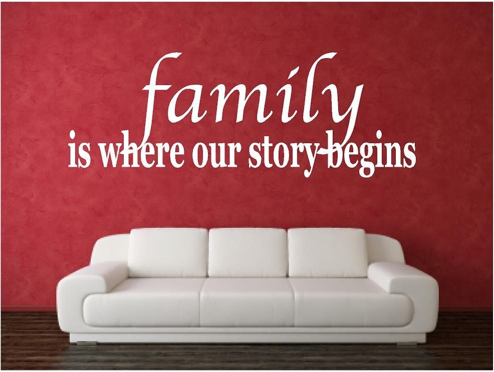 Vinyl Wall Art FAMILY is where our story begins by vinylartstudio