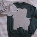 LIMITED EDITION Elephant Trunk sleeve sweatshirt sweater jumper mens XL Dark Green
