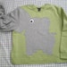 Fun Elephant Trunk sleeve sweatshirt ladies 2X CELERY green