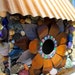 Whimsical Garden Birdhouse with Colorful Agates, Mosaic