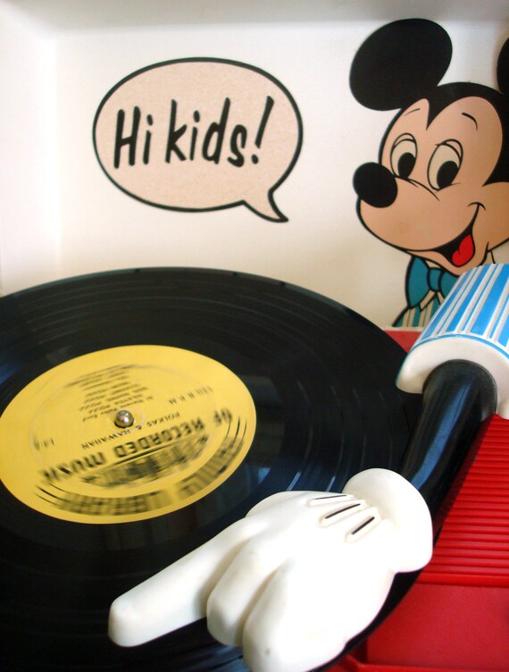 mickey mouse doll with tape player