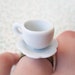 NEW White Teacup Ring
