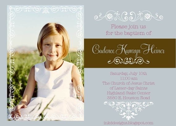 Lds Baptism Invitations Free 8