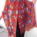 Mexican Rebozo Shawl handwoven cotton Rust Frida Style