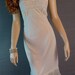 1950s nylon full slip pleated petticoat pale creamy lemon unterkleid vintage 50er Jahre (W1959)