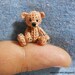 little Bear 1 Inch - Tiny Brown Bear - Teddy Bear Miniature - Bear Plush Toy - Thread Crochet Bear