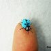 Blue Ladybug - Micro Crochet Miniature Ladybug