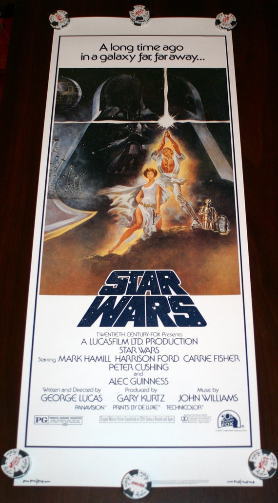 Star Wars Original 1977 Theater Insert Poster Episode Iv: A