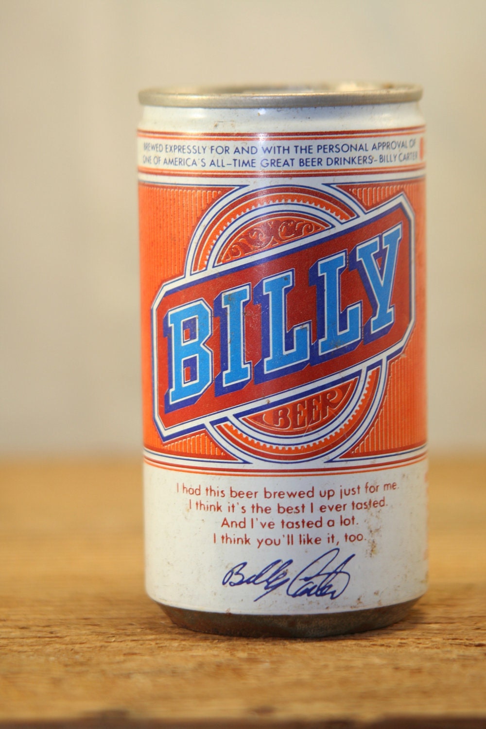 Billy Beer Can 1970's Classic Breweriana