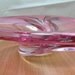 RESERVED LISTING Mid Century Pink Art Glass Dish