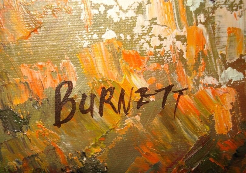 Vintage Impressionist Caroline Original Oil Painting