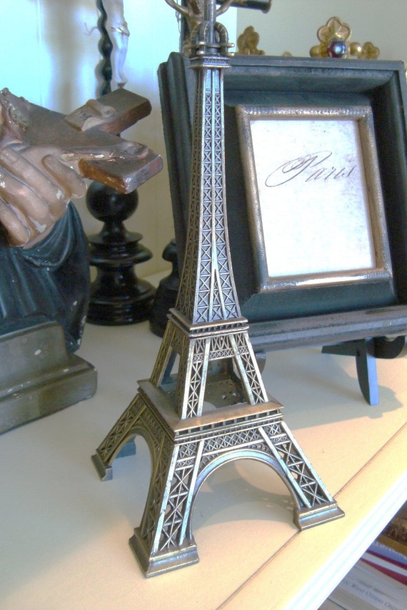 Vintage Eiffel Tower Statue From Paris France Souvenir Metal