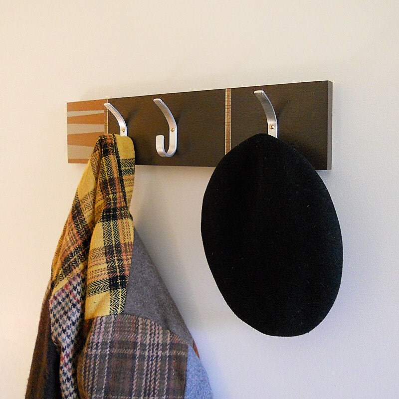 ARROW coat rack hooks geometric modern design brown