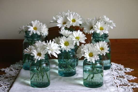 Vintage Mason Jar Centerpieces 7