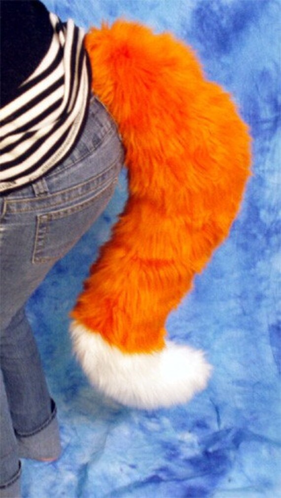 Orange Faux-Fur Fox Tail Fursuit Cosplay by kilcodocostumes