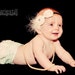 Cream Rosette Headband with French Netting Veil-Any Size