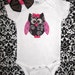 RESERVED for Devon...Girls Pink Owl Onesie