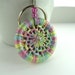 key ring charm -- Dorset button pastel key ring or bag and purse charm in multi pastel shades