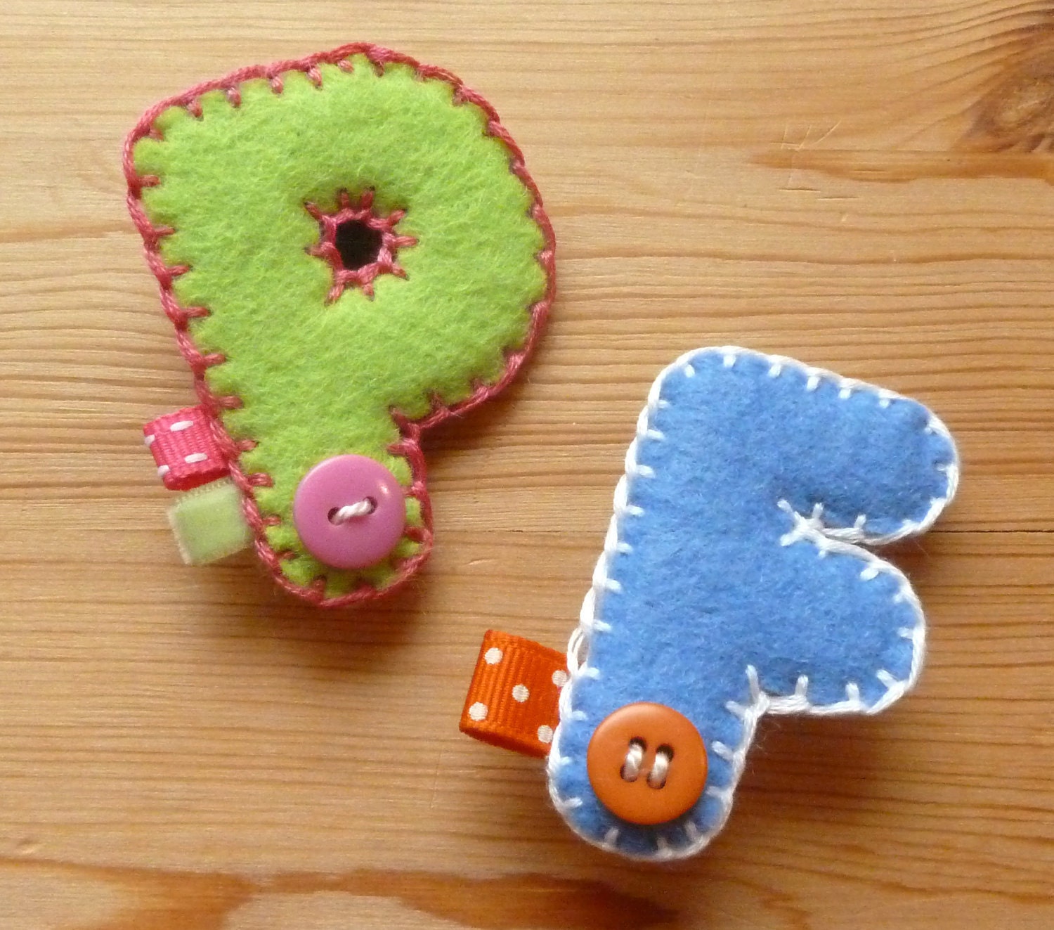 Letter Badge Brooch Felt Initial Letter Pin Brooch Custom