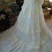 Vintage wedding dress 1970s victorian style lacey layers