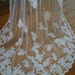 Couture Alencon Lace mantilla wedding veil wedding dress perfect any style gown beaded train