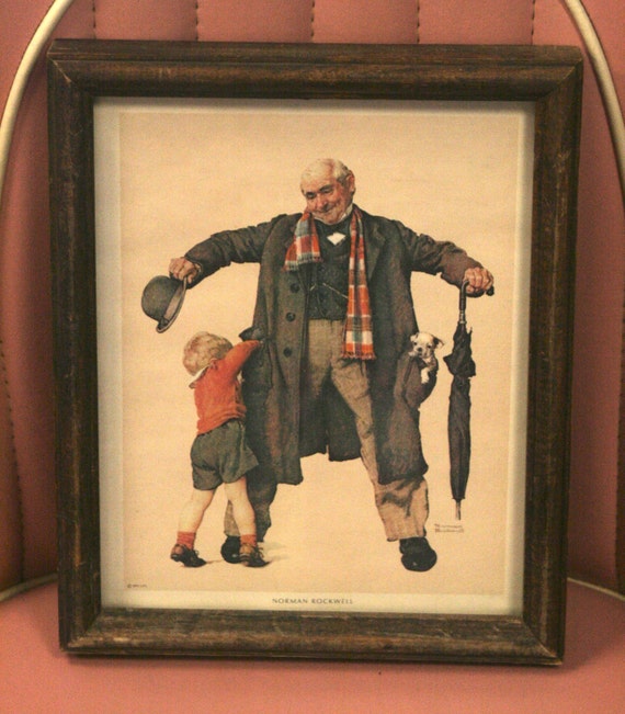 Items similar to Vintage 1972 Norman Rockwell Framed Print// Framed