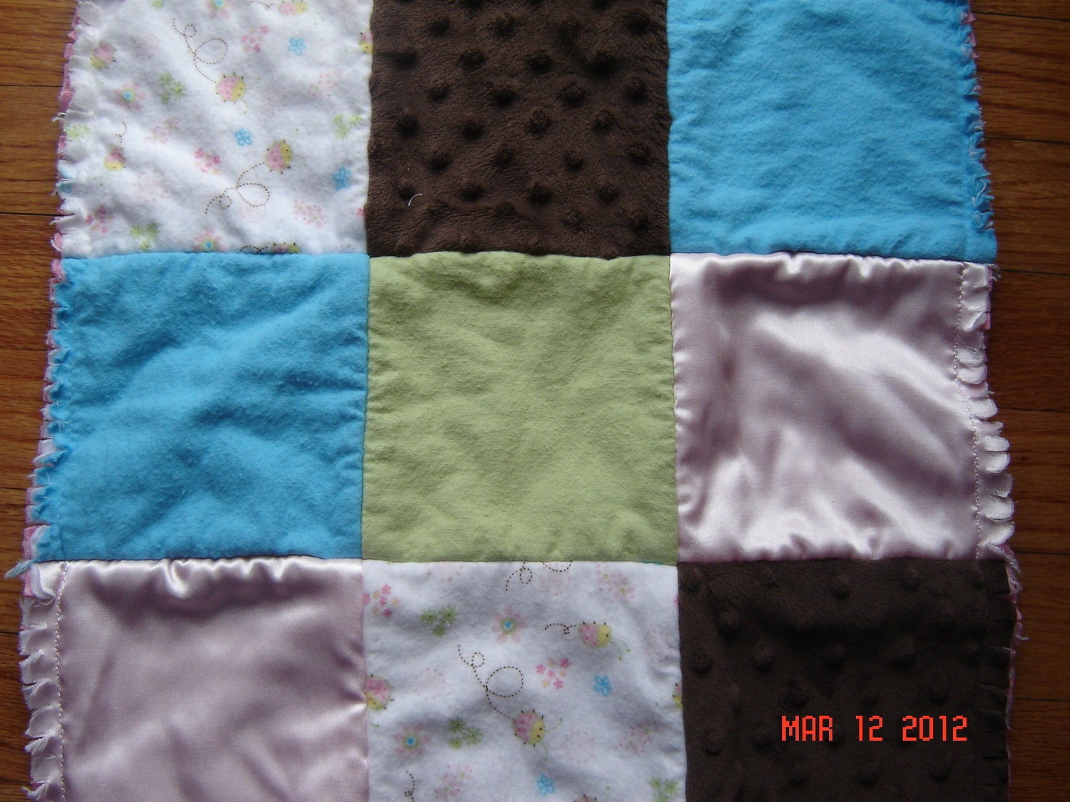 Baby Security Blanket is Super Soft and Cuddly sewn with