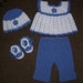 Baby Girl Crochet Diaper Dress Set - Hat, Diaper Dress, Pants, & Booties Size Newborn (Ready To Be Shipped)