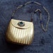 Vintage Lewis gold metal box purse