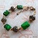 Irish Attitude Bracelet - Green Snakeskin Jasper Copper