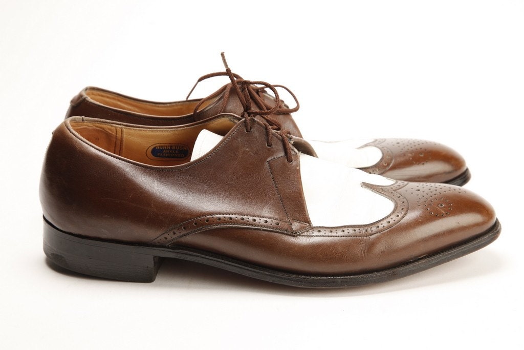 wingtip two tone shoes