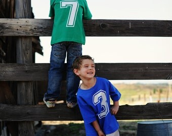 Sporty Jersey Birthday Tee for Boys..........Number on Front and Back with Name