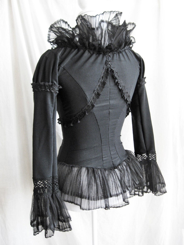 Blouse Venezia victorian mourning burlesque goth steampunk