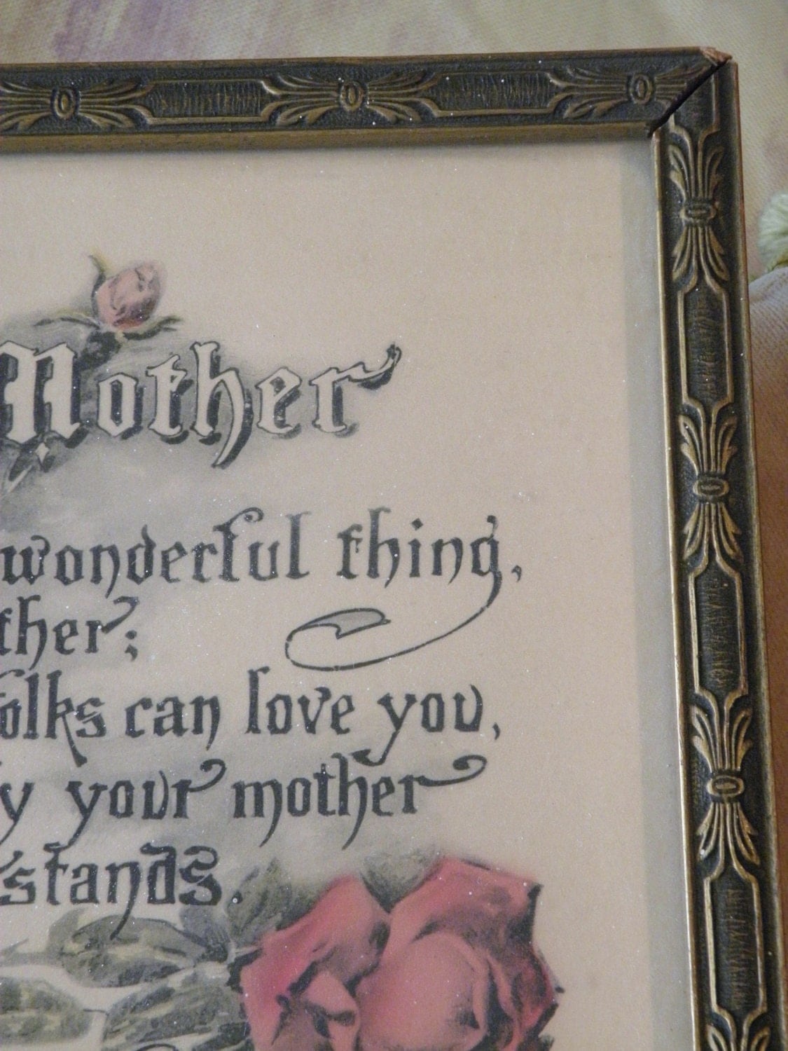 vintage mother poem mothers day picture in antique