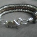Custom Lucky Elephant Leather Wrap Tibetan Antique Silver and Copper Bead Bracelet