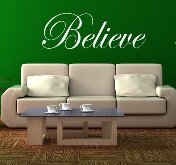 Vinyl Wall Decal Believe by MulberryCreek on Etsy