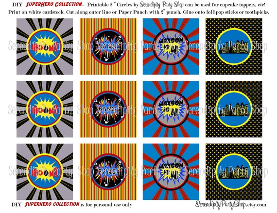 NEW Superhero Printable Candy Bar Wrappers by Serendipity