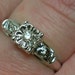 Vintage Engagement Ring. White Gold, Tudor Rose, Witches' Hearts