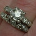 RESERVED: Vintage Wedding Ring Set. Stunning, Large, Ornate late 1930s
