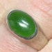 Vintage Silver Ring: Nephrite Jade, 1970s Modern Unisex