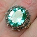 RESERVED for A: Vintage Silver Ring. Modernist Aqua Spinel Show Stopper