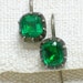 Regency Era Earrings: Georgian Emerald Pastes. Darling