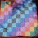 OOAK Summer Picnic Blanket with Gingham Patchwork, Quilting and handle